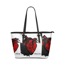 logo copytwo Leather Tote Bag/Small (Model 1640)