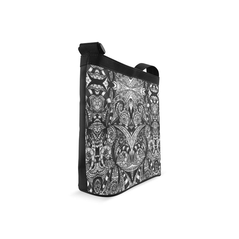 Drawing Floral Zentangle G6B Crossbody Bags (Model 1613)