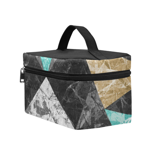 Marble Geometric Background G430 Cosmetic Bag/Large (Model 1658)