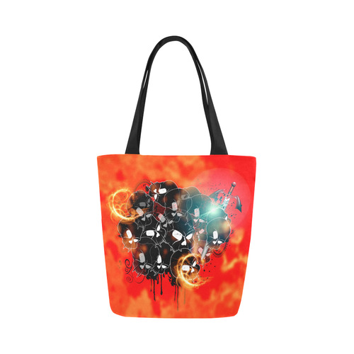 Awesome skulls Canvas Tote Bag (Model 1657)