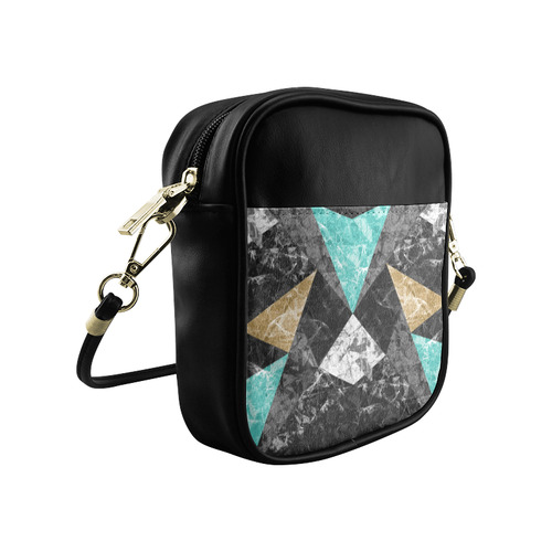 Marble Geometric Background G430 Sling Bag (Model 1627)