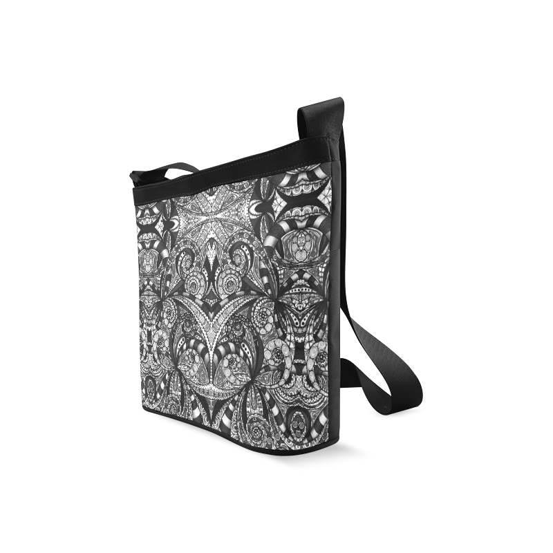 Drawing Floral Zentangle G6B Crossbody Bags (Model 1613)