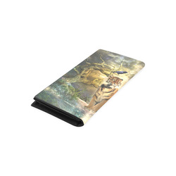 Awesome itger in the night Women's Leather Wallet (Model 1611)