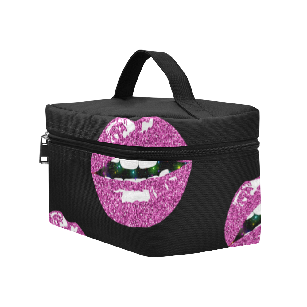 Glittery Kiss Cosmetic Bag/Large (Model 1658)