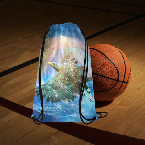 Wonderful eagle in the universe Small Drawstring Bag Model 1604 (Twin Sides) 11"(W) * 17.7"(H)