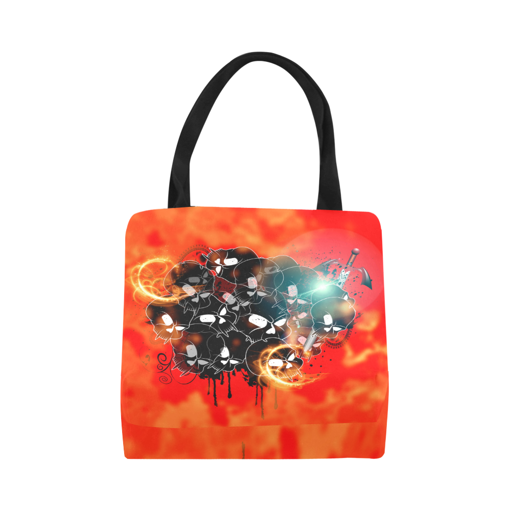 Awesome skulls Canvas Tote Bag (Model 1657)