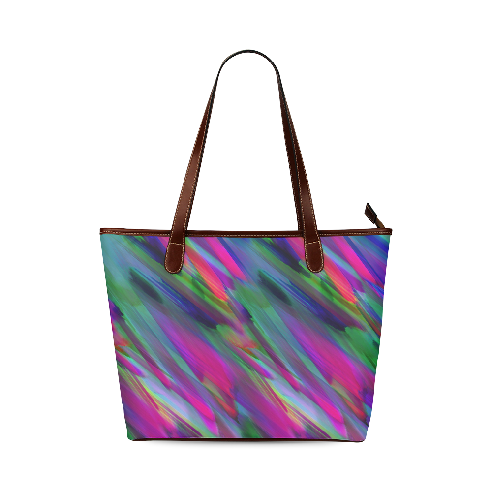 Colorful digital art splashing G400 Shoulder Tote Bag (Model 1646)