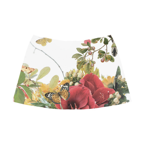 Collage_ Flourishing_ Gloria Sanchez Mnemosyne Women's Crepe Skirt (Model D16)