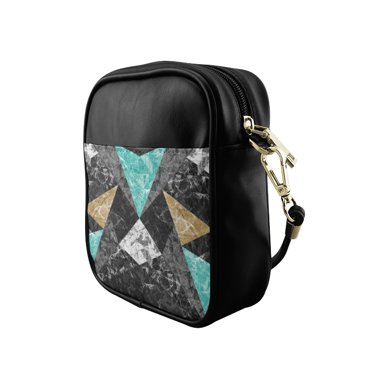 Marble Geometric Background G430 Sling Bag (Model 1627)