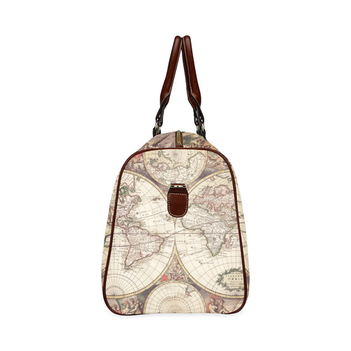 Old World Map Waterproof Travel Bag/Large (Model 1639)