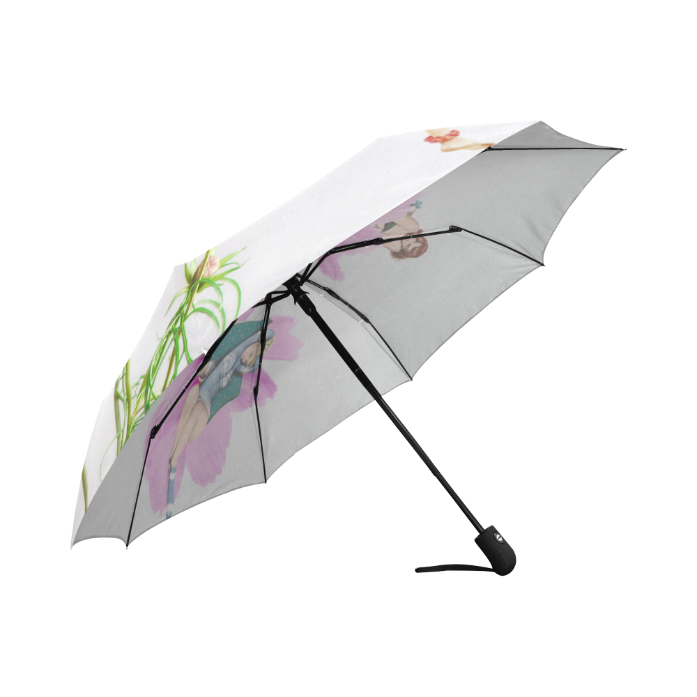 Collage_ Chilling _ Gloria Sanchez Auto-Foldable Umbrella (Model U04)