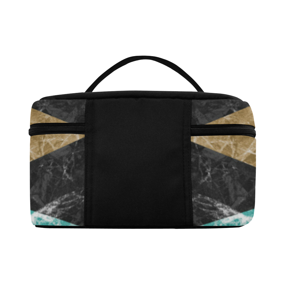 Marble Geometric Background G430 Cosmetic Bag/Large (Model 1658)