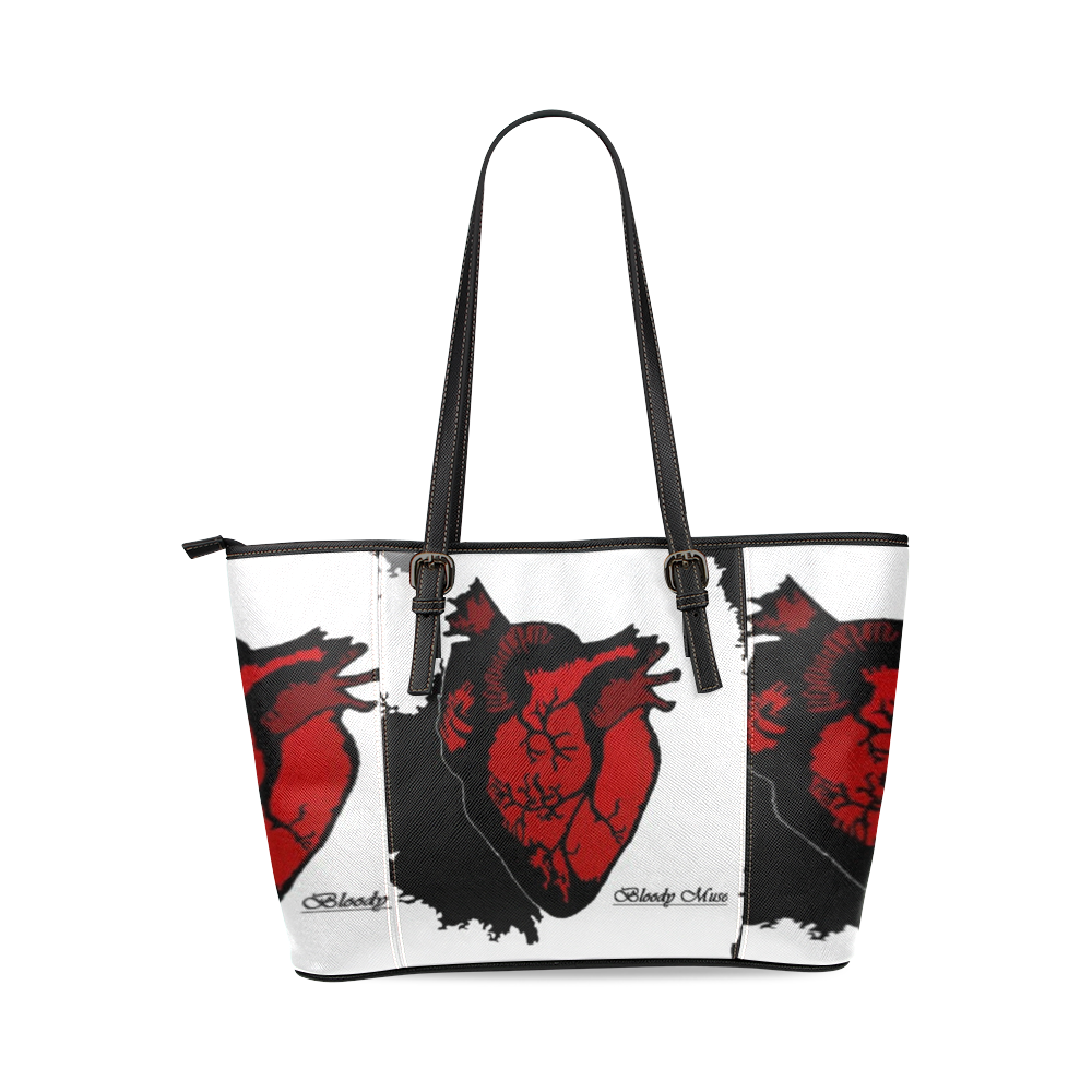logo copytwo Leather Tote Bag/Small (Model 1640)