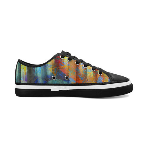 Layeredabstract Women's Canvas Zipper Shoes/Large Size (Model 001)
