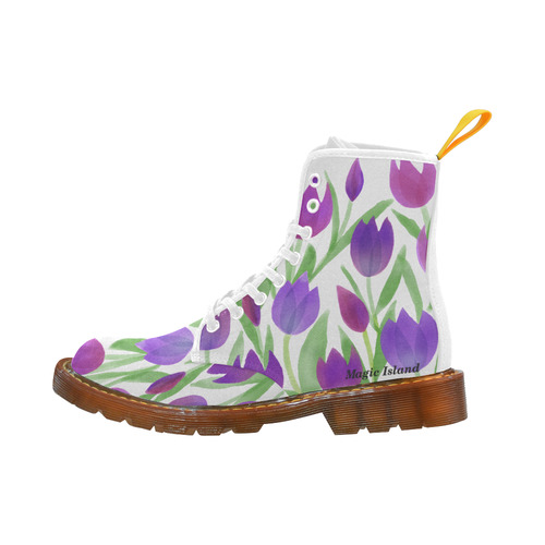 Purple Tulips. Inspired by the Magic Island of Gotland. Martin Boots For Women Model 1203H