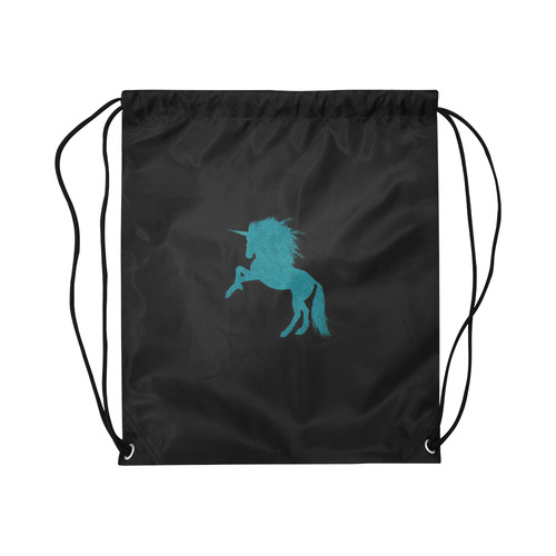 sparkling unicorn aqua by JamColors Large Drawstring Bag Model 1604 (Twin Sides)  16.5"(W) * 19.3"(H)