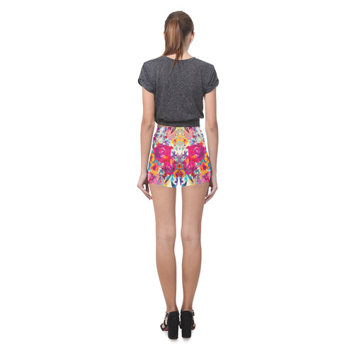 Watercolor flowers and plants 02 Briseis Skinny Shorts (Model L04)