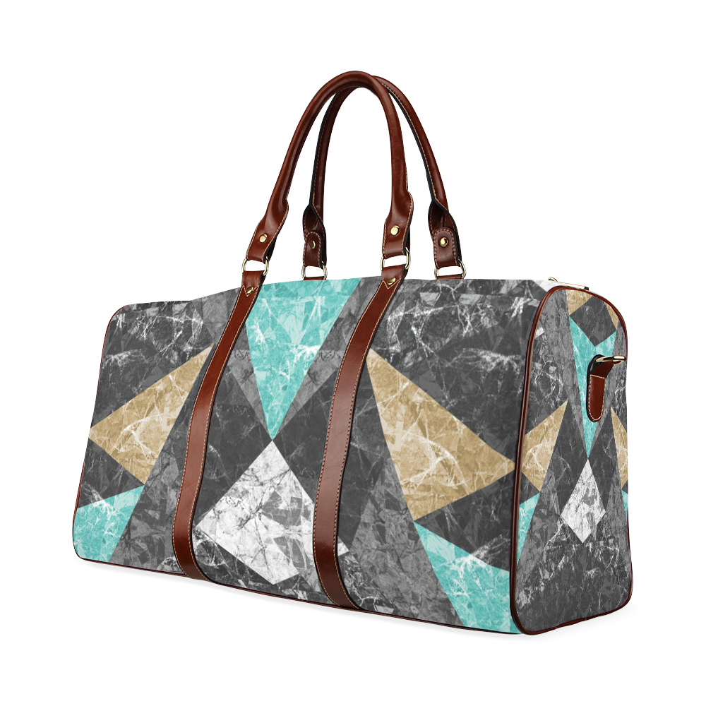 Marble Geometric Background G430 Waterproof Travel Bag/Large (Model 1639)