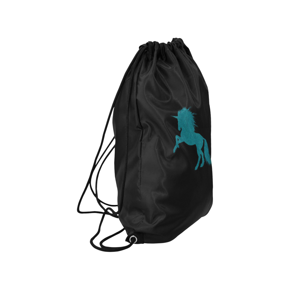 sparkling unicorn aqua by JamColors Medium Drawstring Bag Model 1604 (Twin Sides) 13.8"(W) * 18.1"(H)