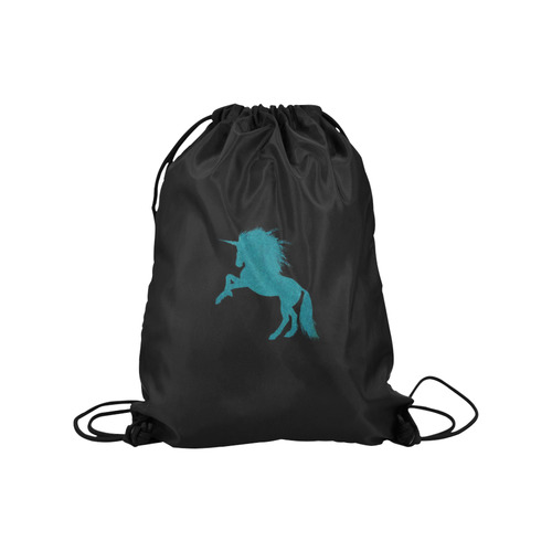 sparkling unicorn aqua by JamColors Medium Drawstring Bag Model 1604 (Twin Sides) 13.8"(W) * 18.1"(H)