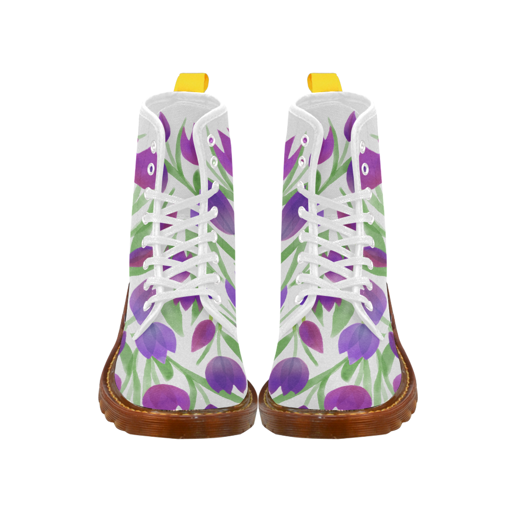 Purple Tulips. Inspired by the Magic Island of Gotland. Martin Boots For Women Model 1203H