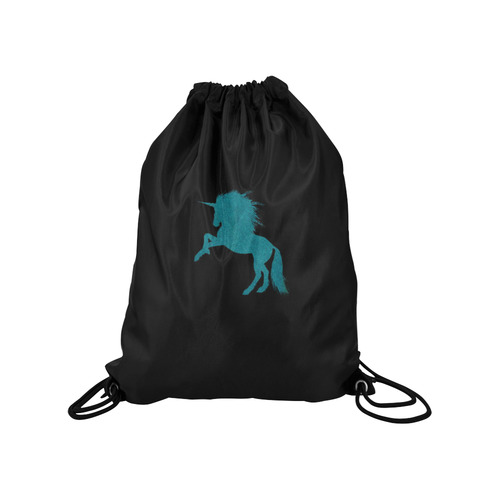 sparkling unicorn aqua by JamColors Medium Drawstring Bag Model 1604 (Twin Sides) 13.8"(W) * 18.1"(H)