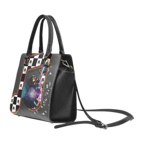 note music rock Rivet Shoulder Handbag (Model 1645)