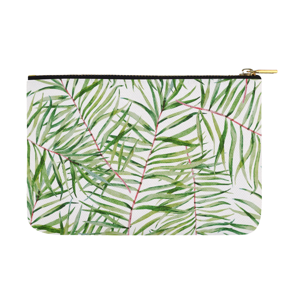 Tropical leaves Carry-All Pouch 12.5''x8.5''