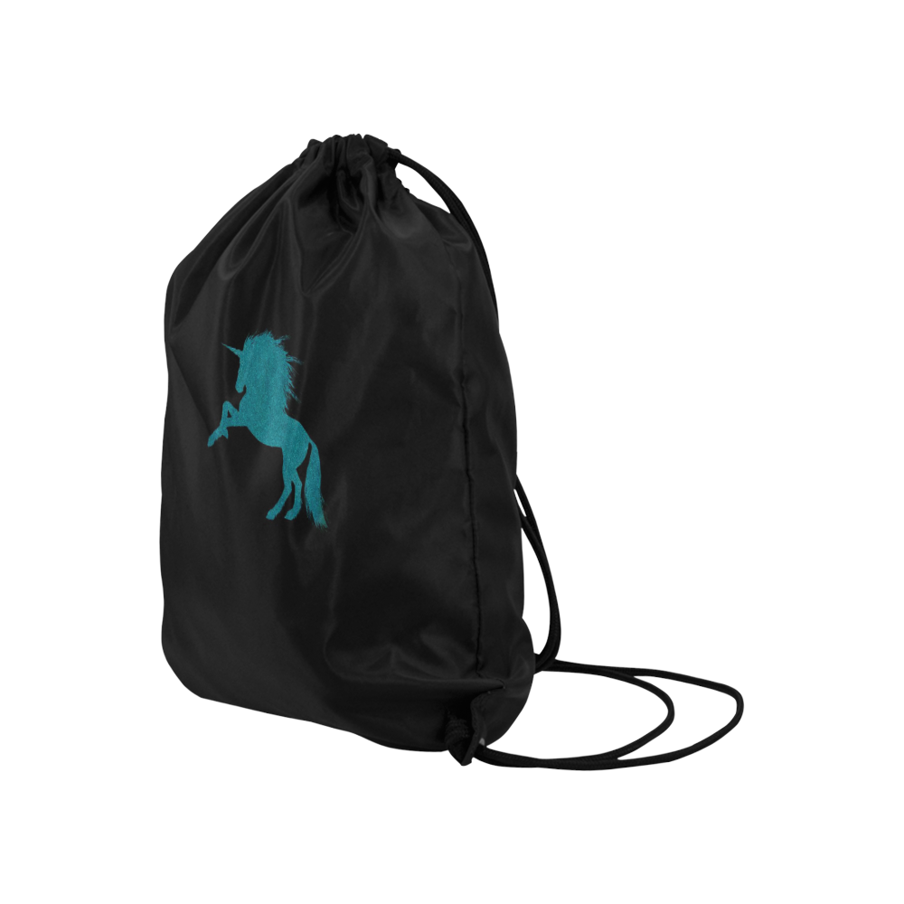 sparkling unicorn aqua by JamColors Large Drawstring Bag Model 1604 (Twin Sides)  16.5"(W) * 19.3"(H)