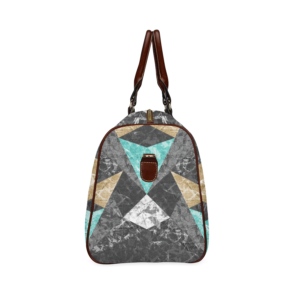 Marble Geometric Background G430 Waterproof Travel Bag/Small (Model 1639)