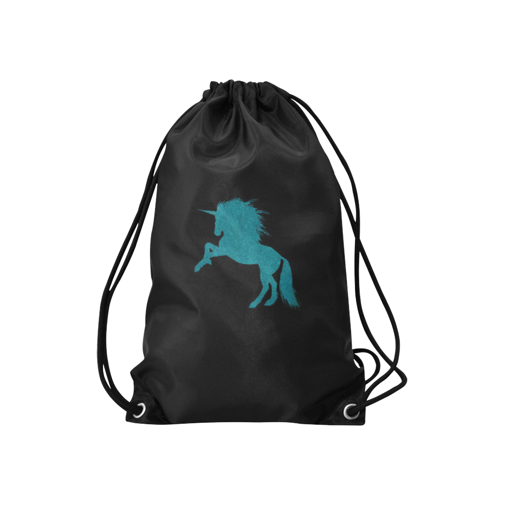 sparkling unicorn aqua by JamColors Small Drawstring Bag Model 1604 (Twin Sides) 11"(W) * 17.7"(H)