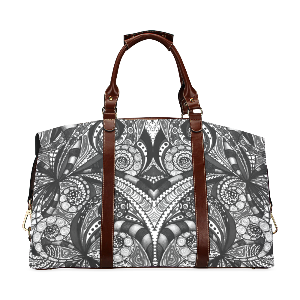 Drawing Floral Zentangle G6B Classic Travel Bag (Model 1643) Remake