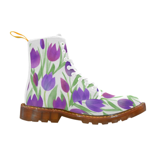 Purple Tulips. Inspired by the Magic Island of Gotland. Martin Boots For Women Model 1203H