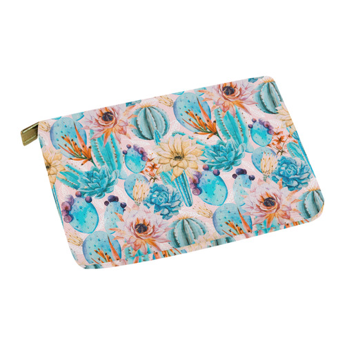 Cactus and flowers pattern Carry-All Pouch 12.5''x8.5''