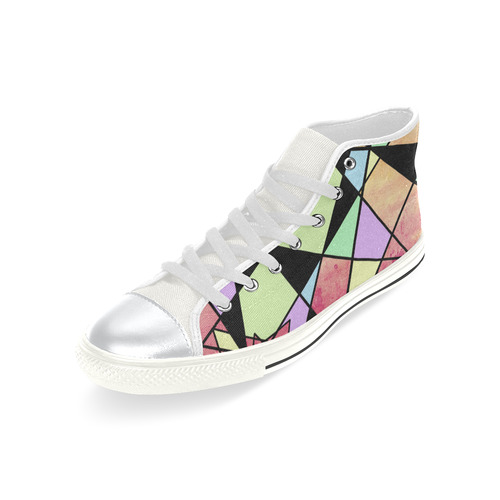 Geometric shapes High Top Canvas Shoes for Kid (Model 017)