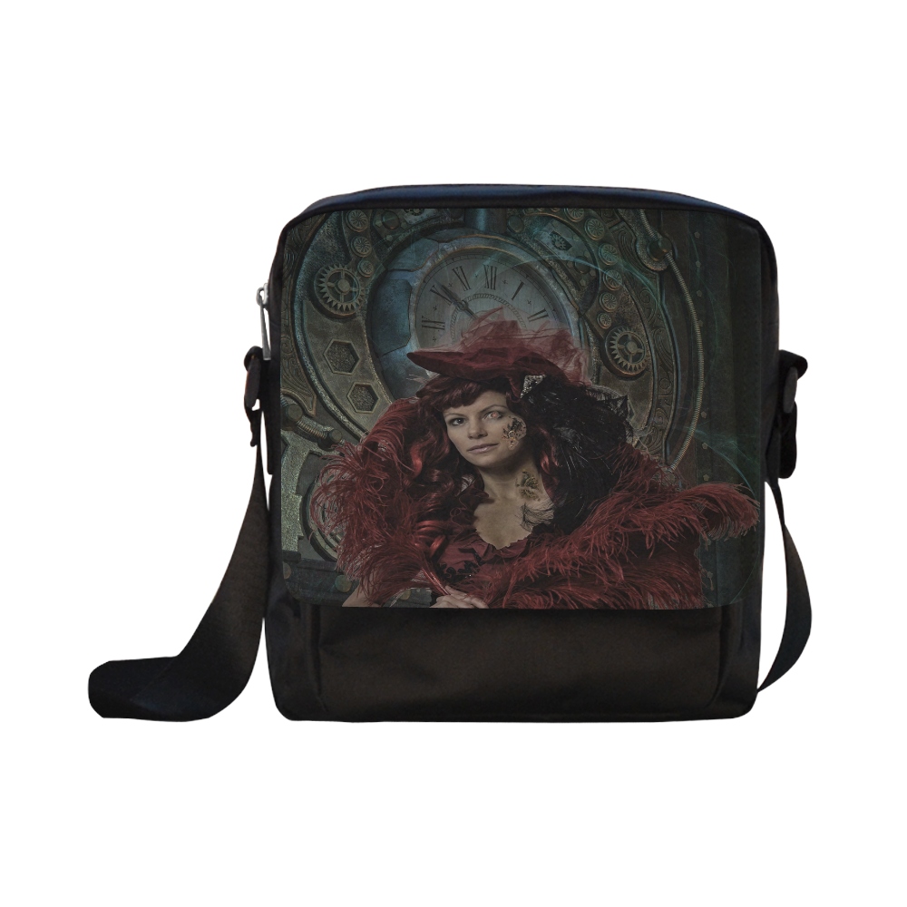 Fantastic Victorian Steampunk Lady Crossbody Nylon Bags (Model 1633)