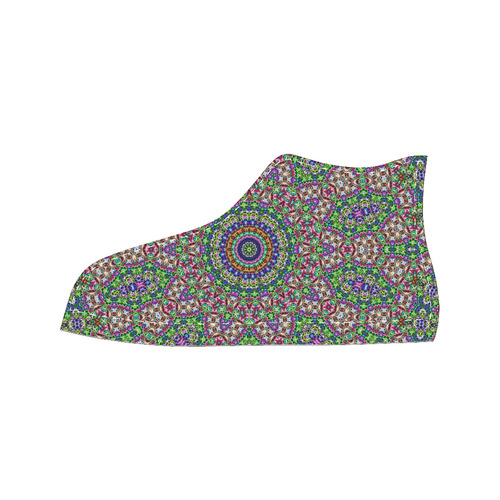 Batik Maharani #2A - Jera Nour High Top Canvas Women's Shoes/Large Size (Model 017)