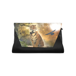 Awesome itger in the night Clutch Bag (Model 1630)