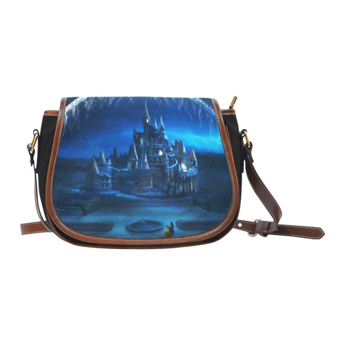 Tale as old as a Time Saddle Bag/Small (Model 1649)(Flap Customization)