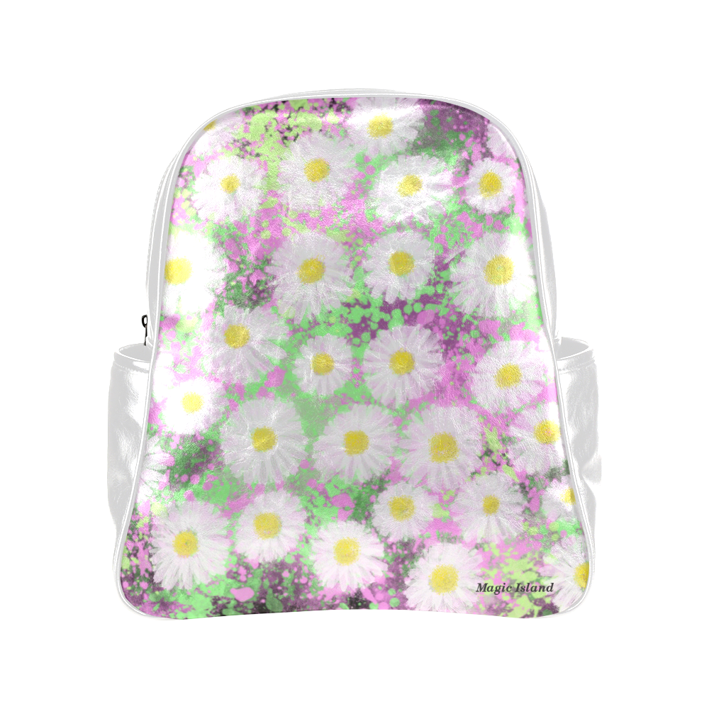 Daisies. Inspired by the Magic Island of Gotland. Multi-Pockets Backpack (Model 1636)