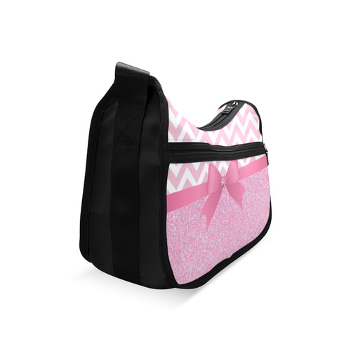 Pink Glitter, Pink Chevron, Pink Bow Crossbody Bags (Model 1616)