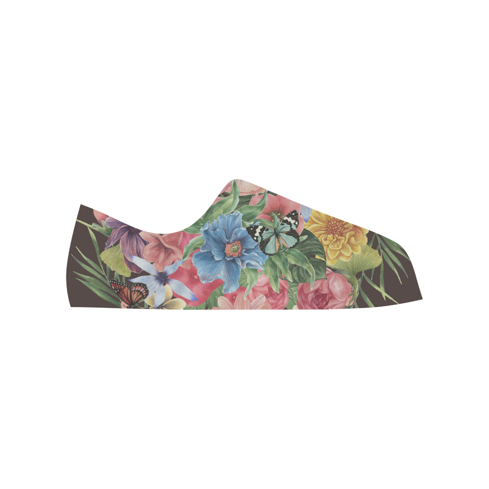 collage_ Spring II _ Gloria Sánchez Low Top Canvas Shoes for Kid (Model 018)