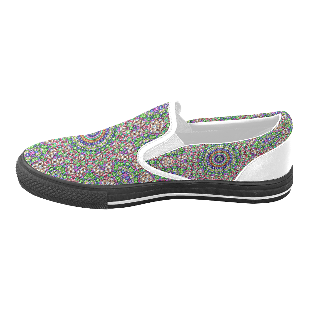 Batik Maharani #2A - Jera Nour Women's Unusual Slip-on Canvas Shoes (Model 019)