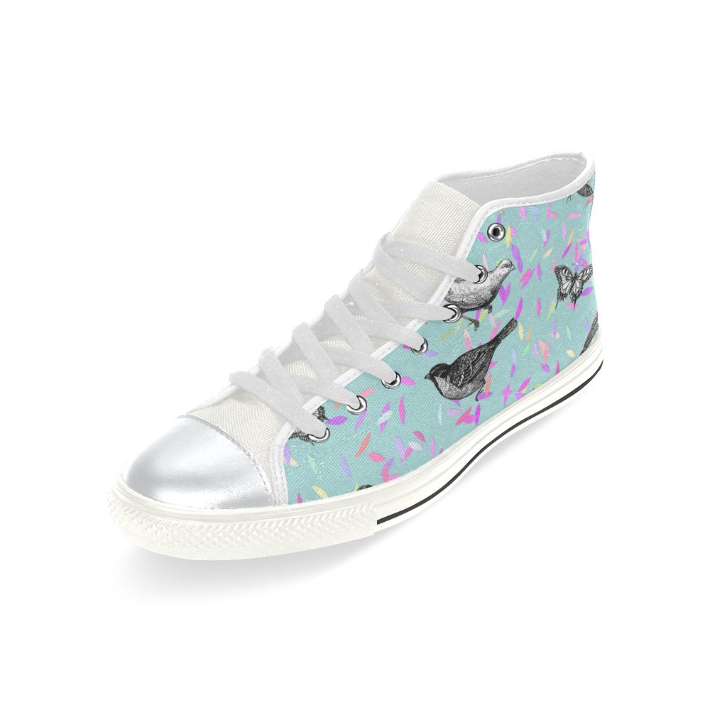 collage_ Let it Fly_ Gloria Sanchez High Top Canvas Shoes for Kid (Model 017)