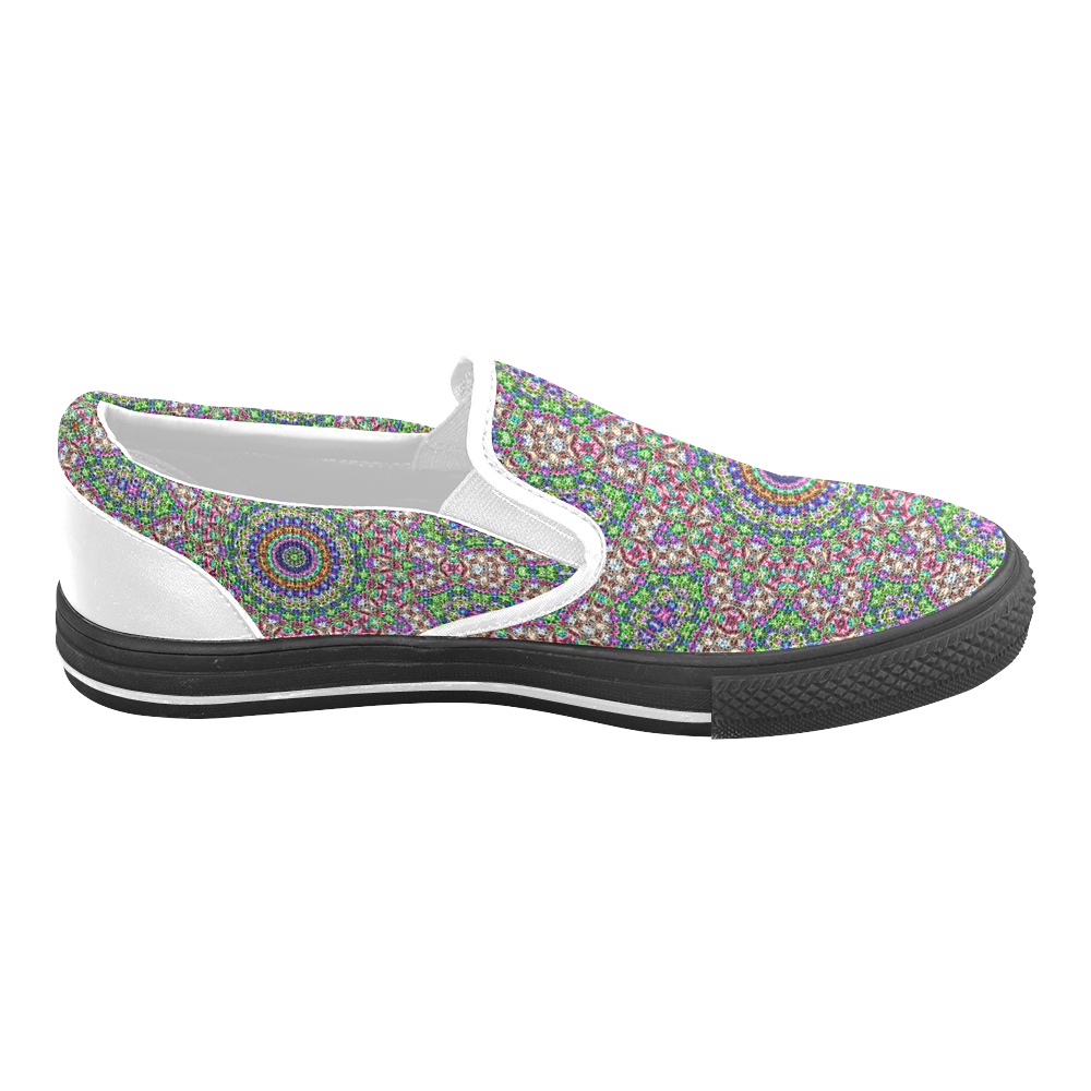 Batik Maharani #2A - Jera Nour Women's Unusual Slip-on Canvas Shoes (Model 019)