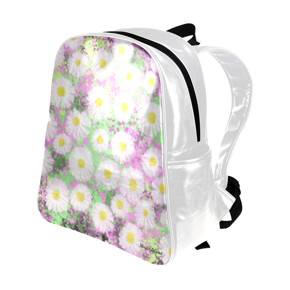 Daisies. Inspired by the Magic Island of Gotland. Multi-Pockets Backpack (Model 1636)
