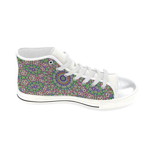 Batik Maharani #2A - Jera Nour High Top Canvas Women's Shoes/Large Size (Model 017)