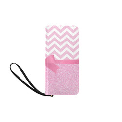 Pink Glitter, Pink Chevron, Pink Bow Women's Clutch Purse (Model 1637)