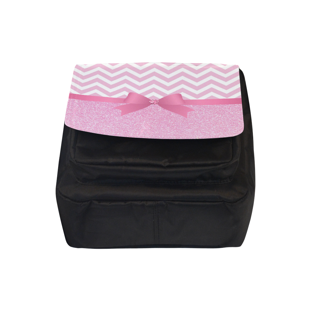 Pink Glitter, Pink Chevron, Pink Bow Crossbody Nylon Bags (Model 1633)
