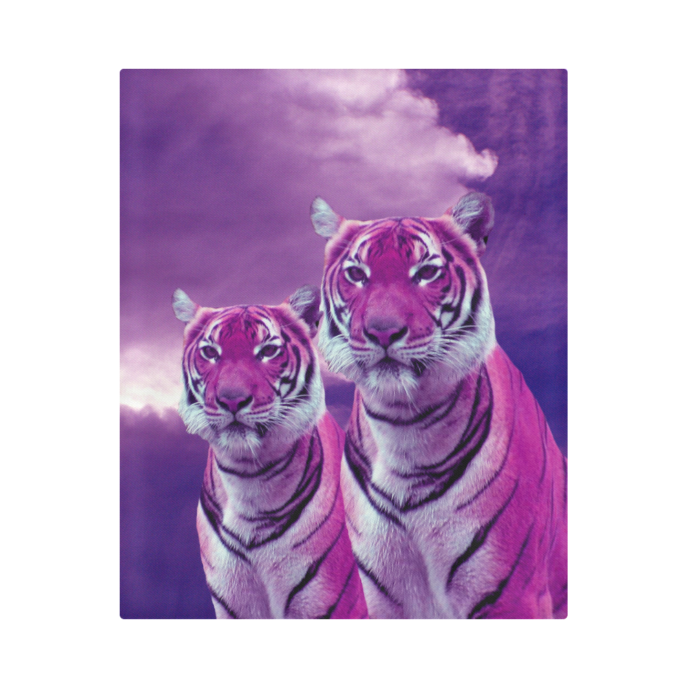 Purple Tigers Duvet Cover 86"x70" ( All-over-print)